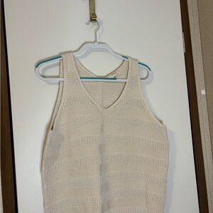 Cream Knit Tank Top
